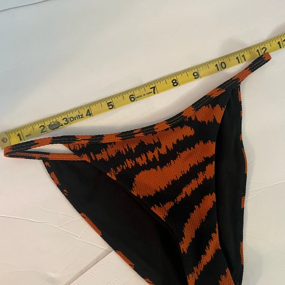 Billabong Orange and Black Tiger Stripe Bikini - Picture 2 of 5